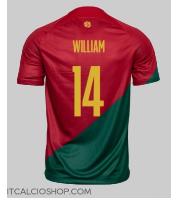 Portogallo William Carvalho #14 Prima Maglia Mondiali 2022 Manica Corta